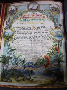 Illuminated address to Wallis